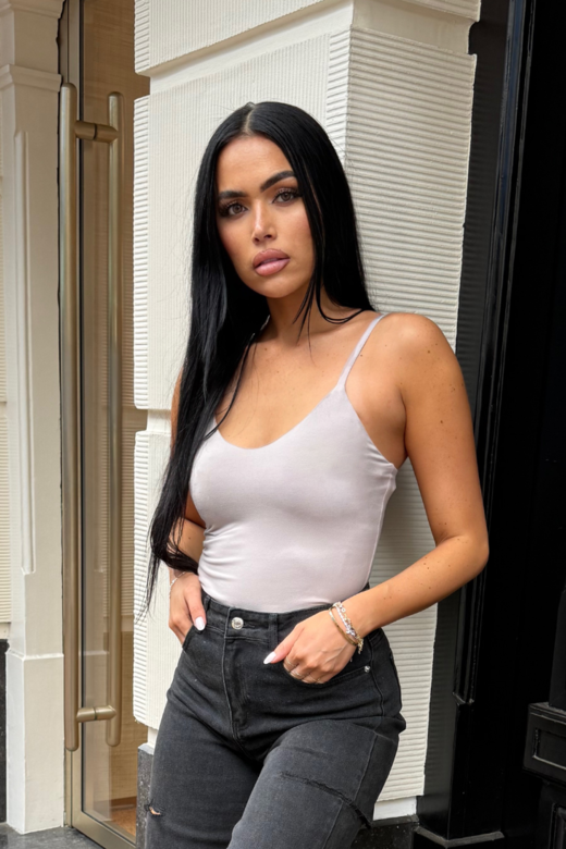 Aya Bodysuit- Pebble