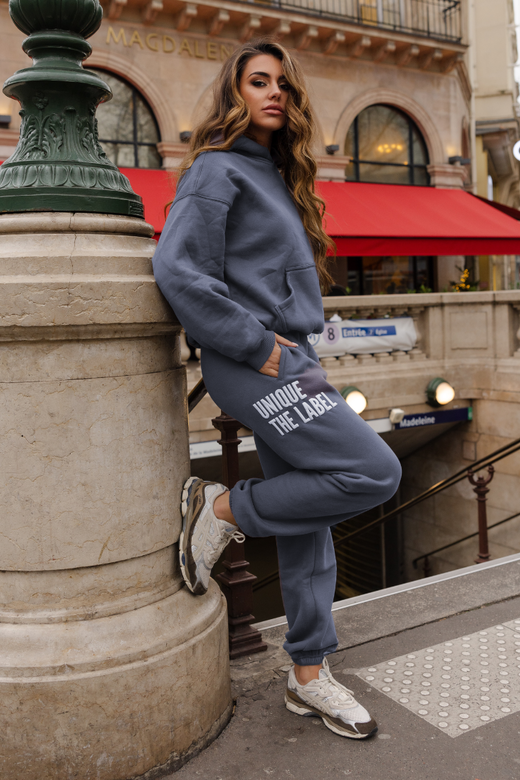 Elyana Print Jogger - Denim Blue