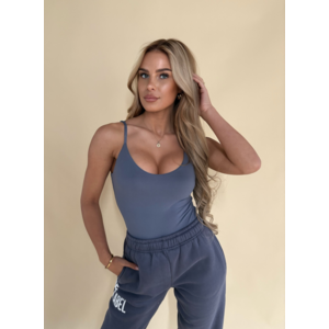Unique The Label Aya Strap Bodysuit - Denim Blue