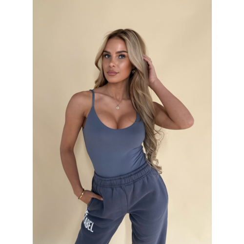 Unique The Label Aya Strap Bodysuit - Denim Blue