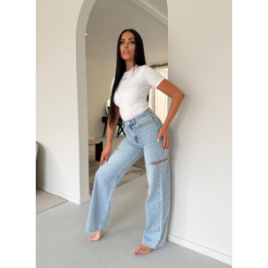 Unique The Label June Wide Leg - Light Blue