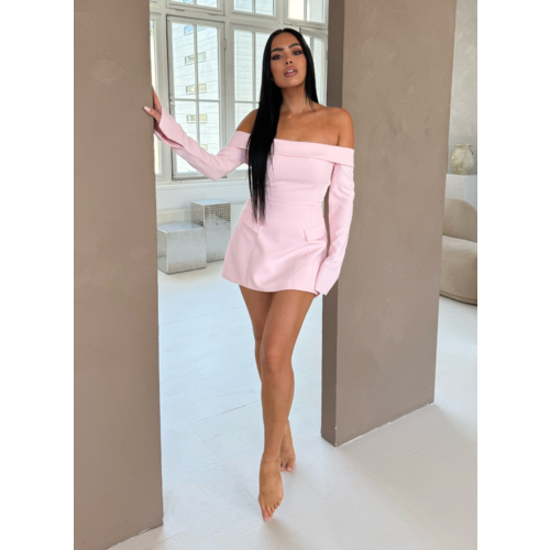 Unique The Label Emily Dress - Powder Pink