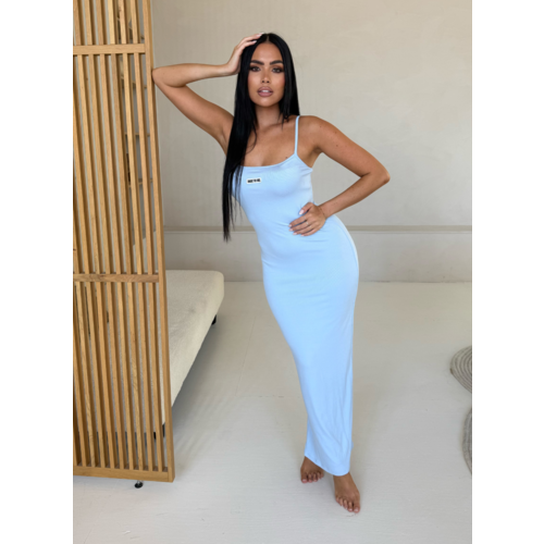 Unique The Label Zoe Rib Dress - Sky Blue Unique The Label Zoe Rib Dress - Sky Blue