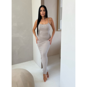 Unique The Label Zoe Rib Dress - Mocha