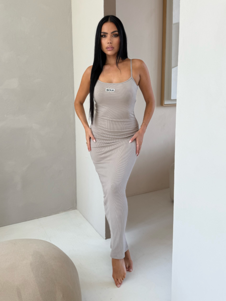 Unique The Label Zoe Rib Dress - Mocha Zoe Rib Dress - Mocha
