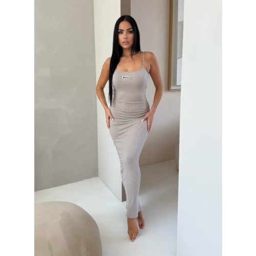 Unique The Label Zoe Rib Dress - Mocha Unique The Label Zoe Rib Dress - Mocha