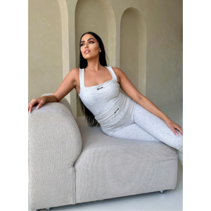 Unique The Label Nena Tank Top - Light Grey