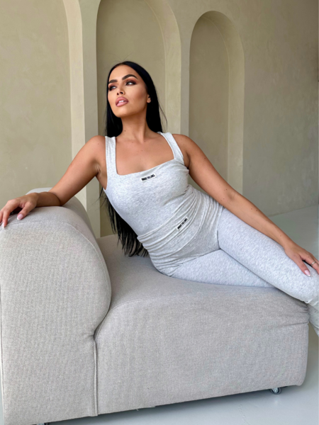 Unique The Label Nena Tank Top - Light Grey Nena Tank Top - Light Grey