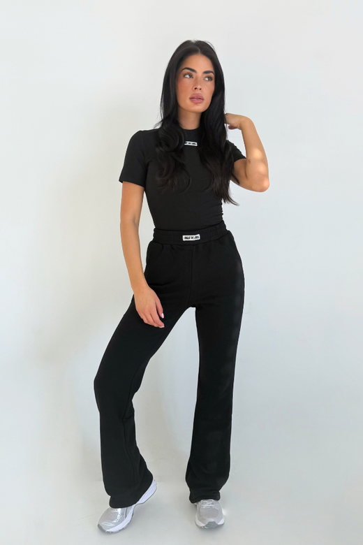 Nena Short Sleeve Top - Black/White