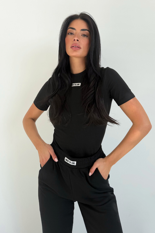 Nena Short Sleeve Top - Black/White