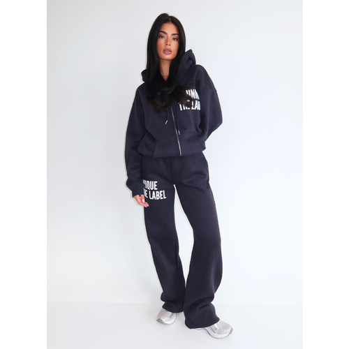 Unique The Label Joleen Wide Leg Jogger - Deep Dark Navy