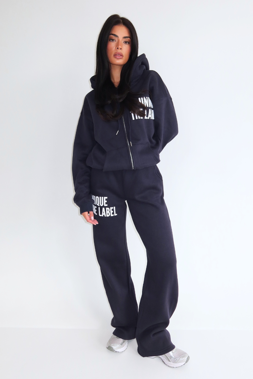 Joleen Wide Leg Jogger - Deep Dark Navy