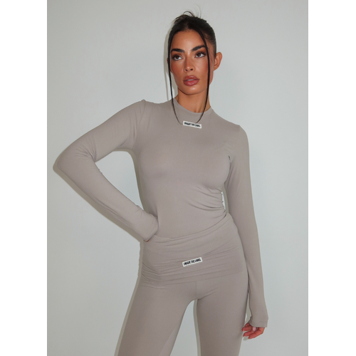 Unique The Label Nena Longsleeve - Pebble Unique The Label Nena Longsleeve - Pebble
