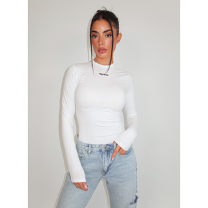 Unique The Label Nena Longsleeve Top - White/Black