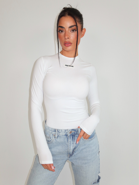 Unique The Label Nena Longsleeve Top - White/Black Nena Longsleeve Top - White/Black