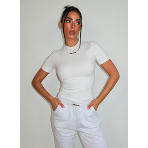 Unique The Label Nena Short Sleeve Top - White/Black