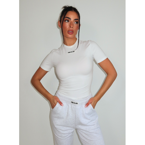 Unique The Label Nena Short Sleeve Top - White/Black