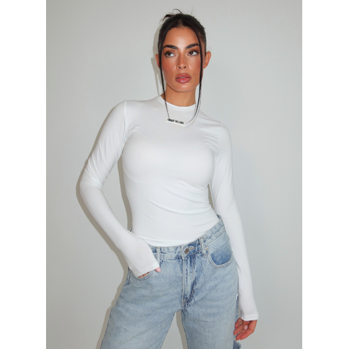 Unique The Label Nena Longsleeve Top - Milky White