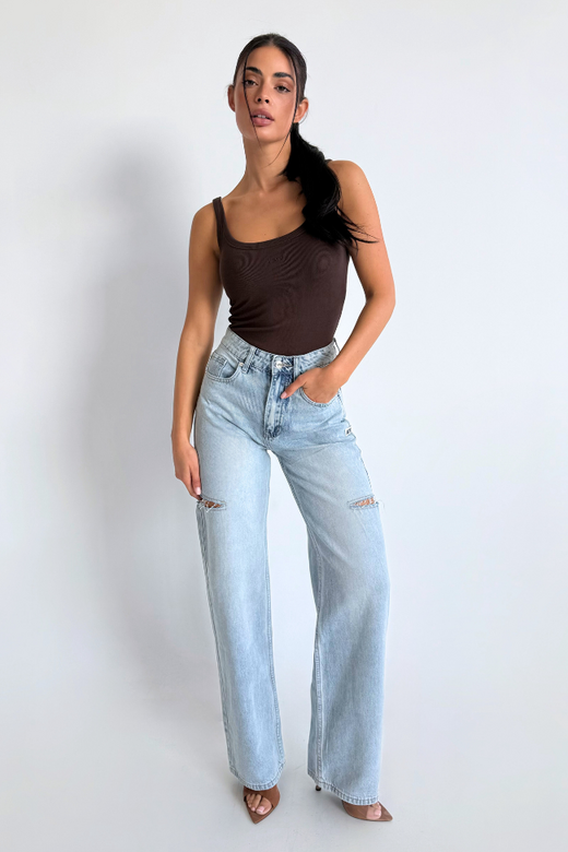 June Wide Leg Jeans - Light Blue