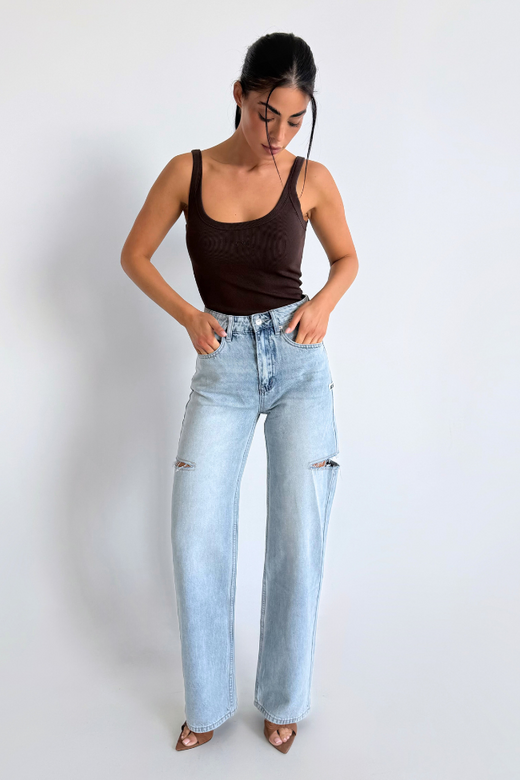 June Wide Leg Jeans - Light Blue