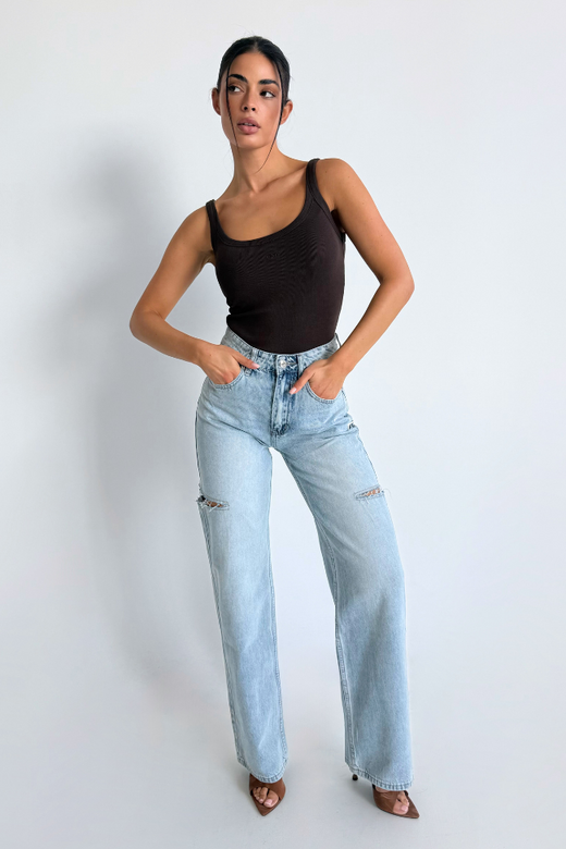 June Wide Leg Jeans - Light Blue