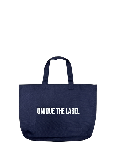 Unique The Label Unique Canvas Tote Canvas Bag - Deep Dark Navy Unique Canvas Tote Canvas Bag - Deep Dark Navy
