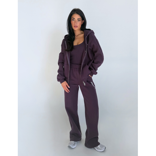 Unique The Label Imani Wide Leg Jogger - Deep Berry Unique The Label Imani Wide Leg Jogger - Deep Berry