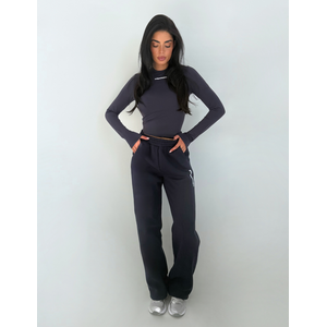 Unique The Label Imani Wide Leg Jogger - Deep Dark Navy