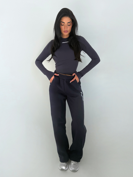 Unique The Label Imani Wide Leg Jogger - Deep Dark Navy Imani Wide Leg Jogger - Deep Dark Navy
