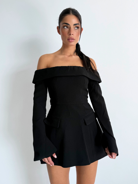 Unique The Label Emily Dress - Deep Black Emily Dress - Deep Black