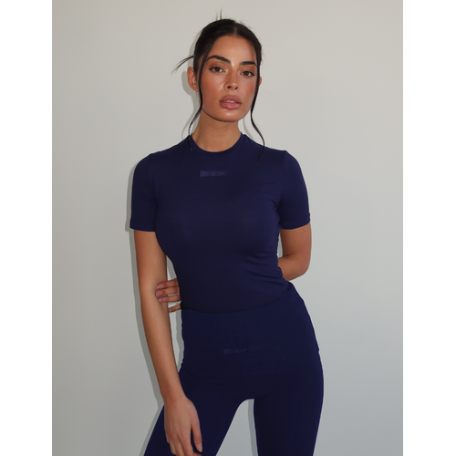 Unique The Label Noelle Short Sleeve Top - Dark Navy Unique The Label Noelle Short Sleeve Top - Dark Navy