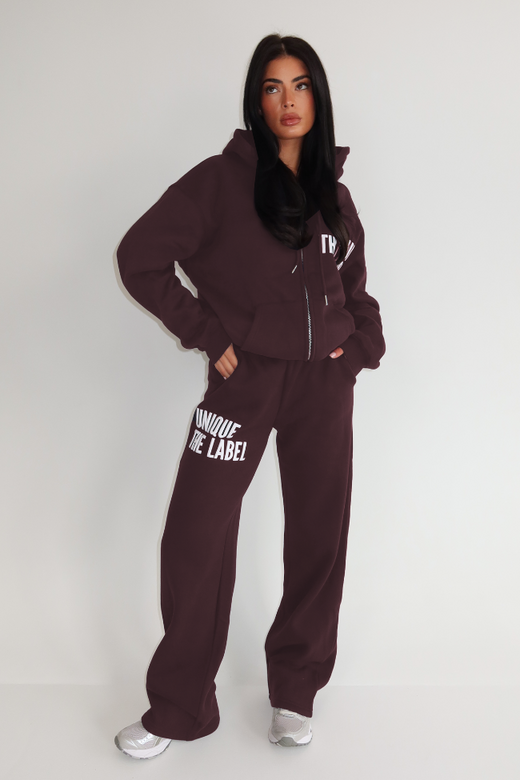 Joleen Wide Leg Jogger - Cacao