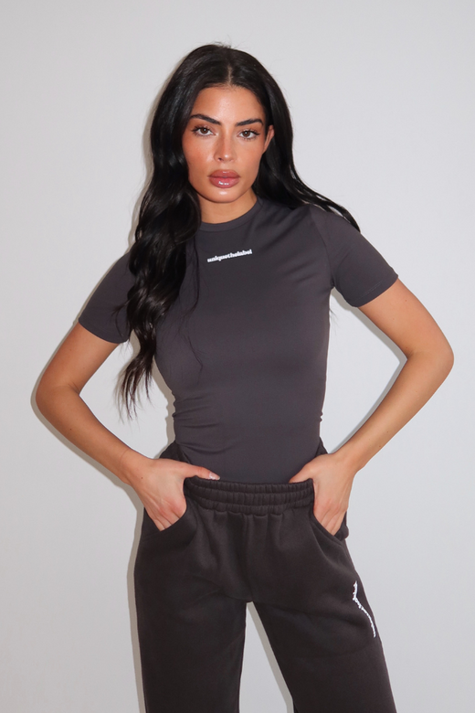 Robyn Short Sleeve - Charcoal
