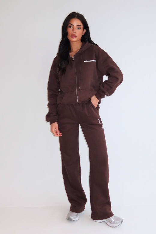 Imani Wide Leg Jogger - Cacao