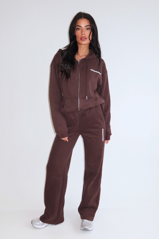 Imani Wide Leg Jogger - Cacao