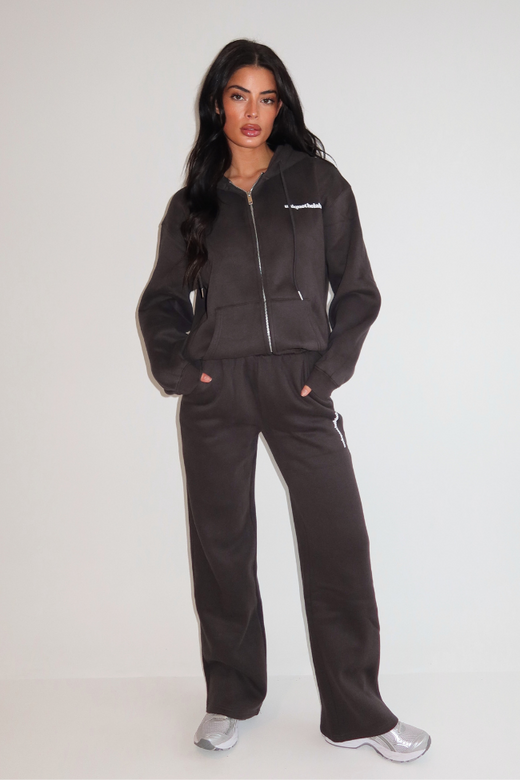 Imani Wide Leg Jogger - Charcoal