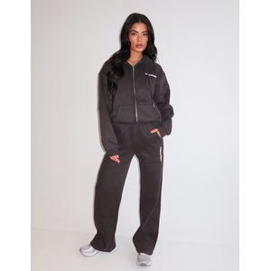 Unique The Label Imani Wide Leg Jogger - Charcoal