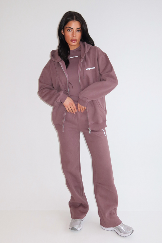 Imani Wide Leg Jogger - Mushroom