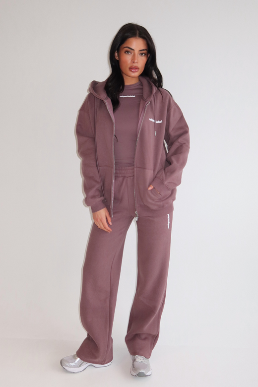 Imani Wide Leg Jogger - Mushroom