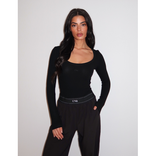 Unique The Label Gill Scoop LS Bodysuit - Deep Black Unique The Label Gill Scoop LS Bodysuit - Deep Black