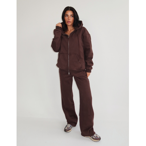 Unique The Label Nyla Wide Leg Jogger - Cacao