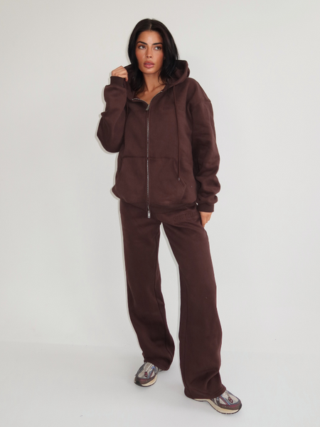 Unique The Label Nyla Wide Leg Jogger - Cacao Nyla Wide Leg Jogger - Cacao