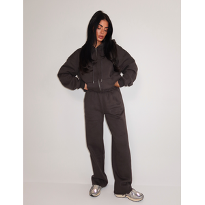 Unique The Label Nyla Wide Leg Jogger - Charcoal