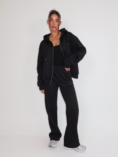 Unique The Label Nyla Wide Leg Jogger - Deep Black Nyla Wide Leg Jogger - Deep Black