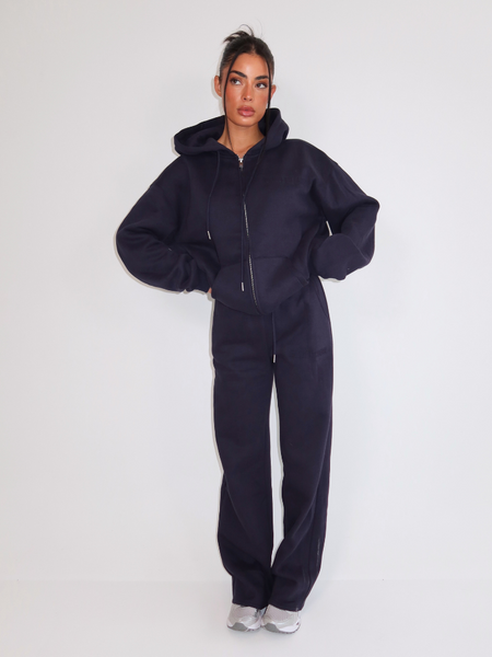 Unique The Label Nyla Wide Leg Jogger - Deep Dark Navy Nyla Wide Leg Jogger - Deep Dark Navy