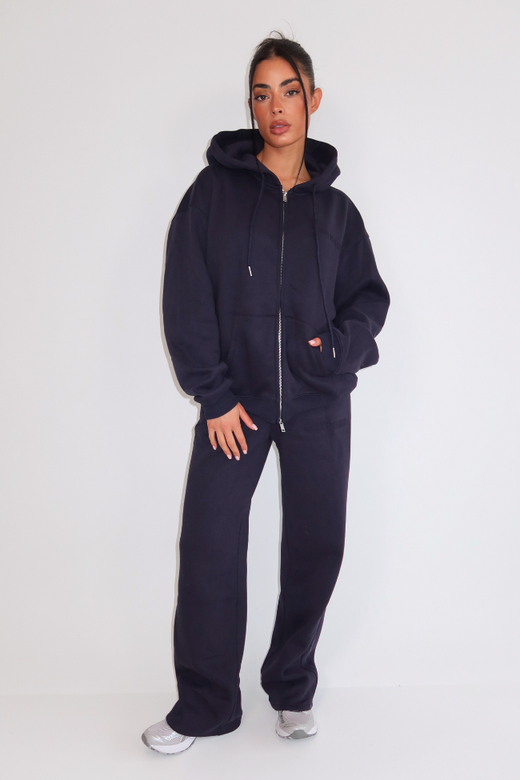 Nyla Wide Leg Jogger - Deep Dark Navy