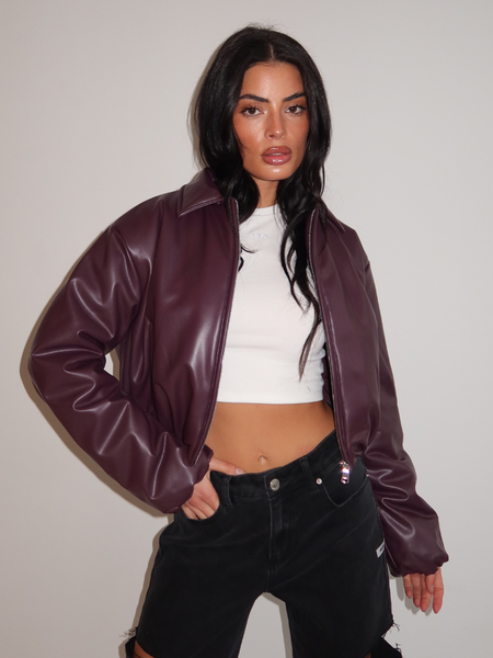 Unique The Label Semmi Bomber - Deep Berry Semmi Bomber - Deep Berry