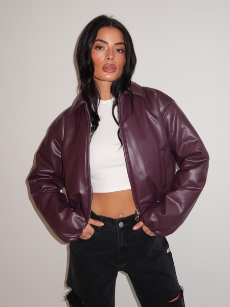 Unique The Label Semmi Bomber - Deep Berry Semmi Bomber - Deep Berry
