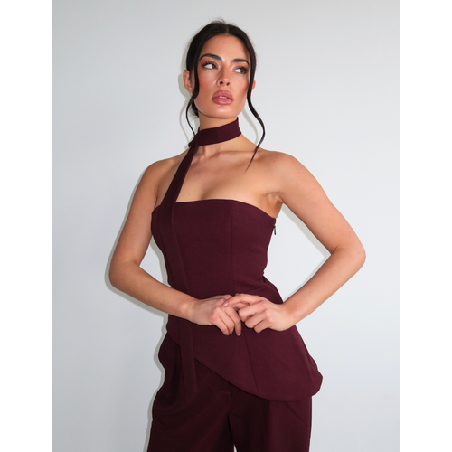 Unique The Label Liva Top - Burgundy