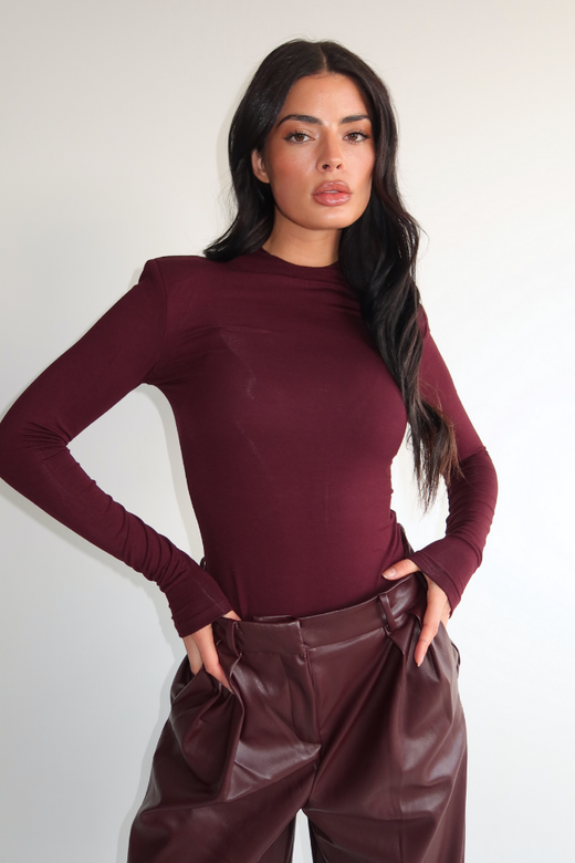 Isa Bodysuit - Burgundy